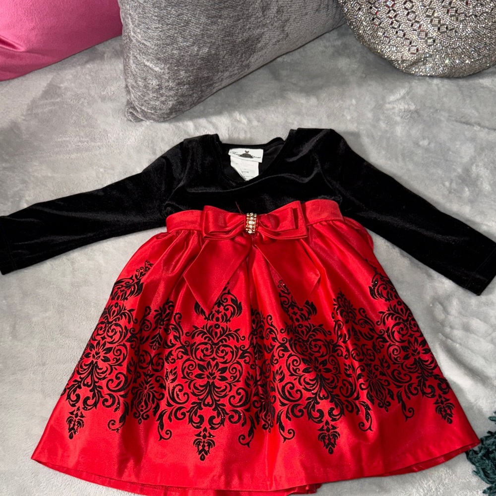 Black and Red Dress with Bow